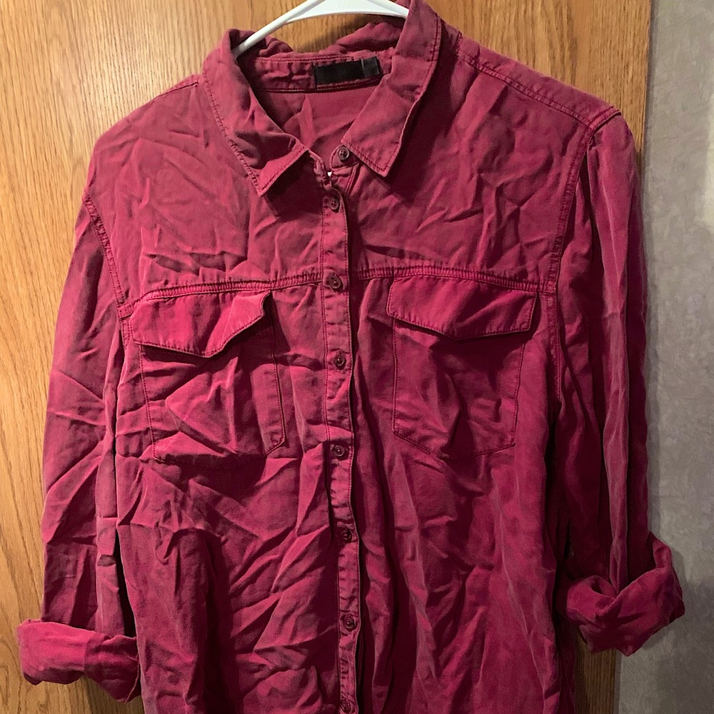 CL YMI luxe jean shirt/jacket in maroon
